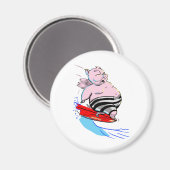 sUrFiNg PiG Magnet (Vorderseite/Rückseite)
