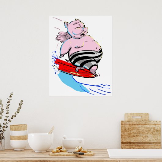 sUrFiNg PiG Poster (Küche)