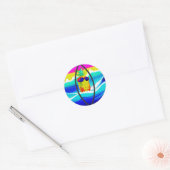 SURFING PINEAPPLE BEACH BALL RUNDER AUFKLEBER (Umschlag)