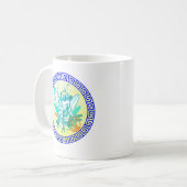 Surfing Poseidon Kaffeetasse (Vorderseite Links)