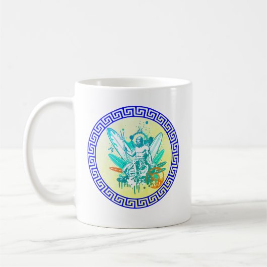 Surfing Poseidon Kaffeetasse (Links)