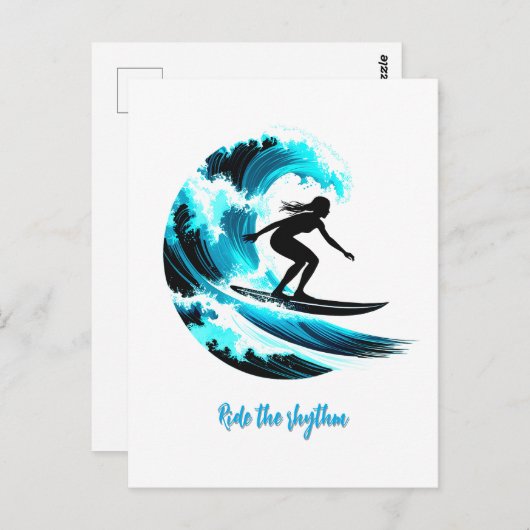 surfing postkarte (Vorne/Hinten)
