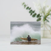 Surfing Postkarte (Stehend Vorderseite)