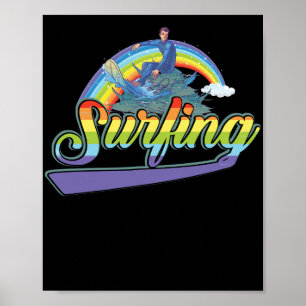 Surfing Rainbow Beach Sommer Poster
