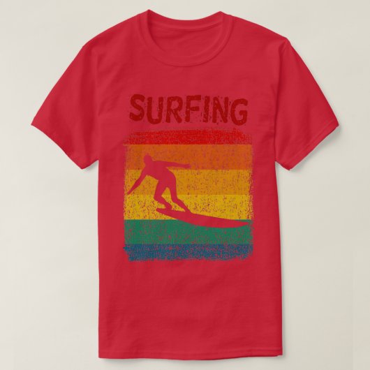 Surfing Retro Not leidende Look Surfer Surfbrett T-Shirt (Design vorne)