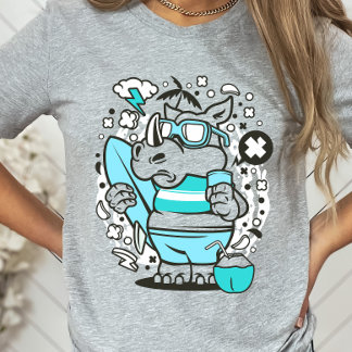 Surfing Rhino T-Shirt