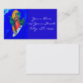 Surfing Saint Blue Visitenkarte (Vorne/Hinten)