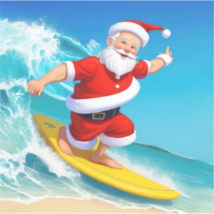 Surfing Santa Aufkleber