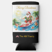 Surfing Santa Christmas in July Coastal  Selters Dosenkühler (Vorderseite)