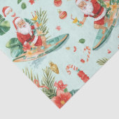 Surfing Santa Christmas Wrapping Paper Sheets Seidenpapier (Detail)