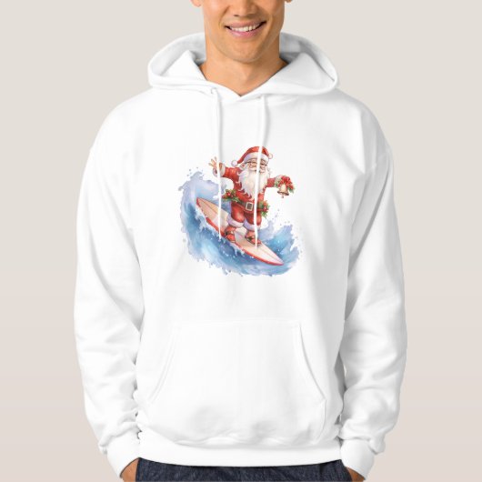 Surfing Santa Hoodie (Vorderseite)