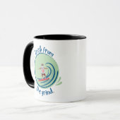 Surfing Santa Kaffeetasse (Vorderseite Links)