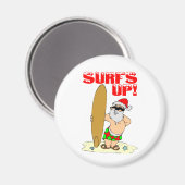 Surfing Santa Magnet (Vorderseite/Rückseite)