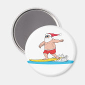 Surfing Santa Magnet (Vorderseite/Rückseite)