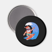 Surfing Santa Magnet (Vorderseite/Rückseite)