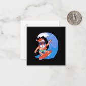 Surfing Santa Mitteilungskarte (Vorderseite/Rückseite Beispiel)