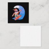 Surfing Santa Mitteilungskarte (Vorne/Hinten)