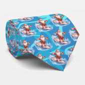 Surfing Santa Necktie Krawatte (Gerollt)