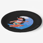 Surfing Santa Pappteller (Schrägansicht)