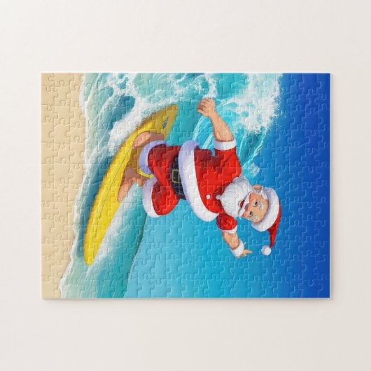 Surfing Santa Puzzle (Horizontal)