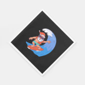 Surfing Santa Serviette (Ecke)