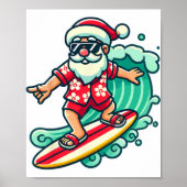 Surfing Santa Trocal Christmas Vacation Xmas In Poster (Vorne)