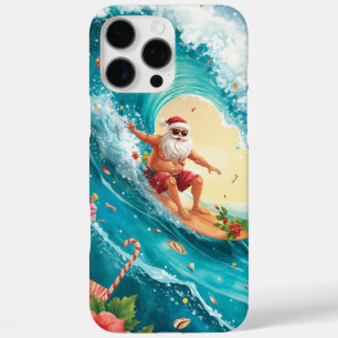 Surfing Santa Weihnachten mit Santa Surfer iPhone 16 Pro Max Hülle