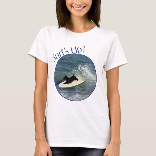 Surfing Scottish Terrier T-Shirt (Vorderseite)