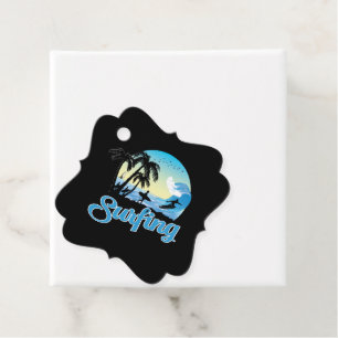 Surfing Sea Beach Gefälligungstags Geschenkanhänger