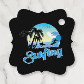 Surfing Sea Beach Gefälligungstags Geschenkanhänger (Rückseite)