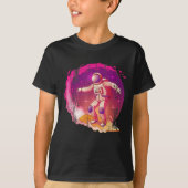 Surfing Space Surfer Idee Astronaut T-Shirt (Vorderseite)