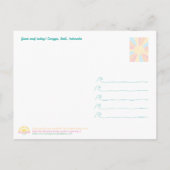 Surfing sunset time in Canggu, Bali - ART Postcard Postkarte (Rückseite)