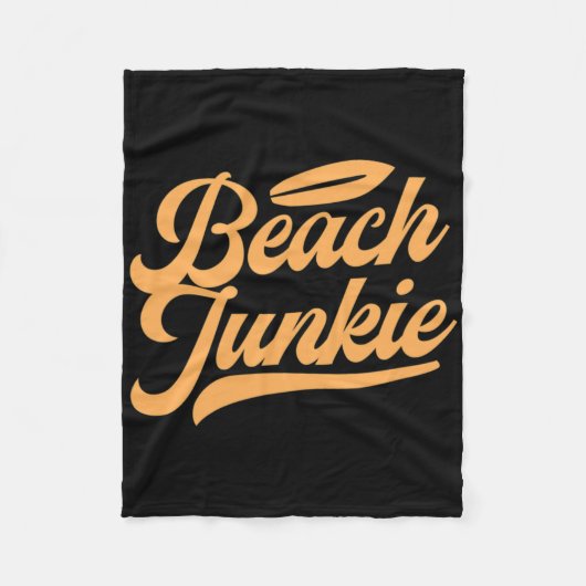 Surfing Surfer Surfboard Beach Junkie Surf Summer  Fleecedecke (Vorderseite)