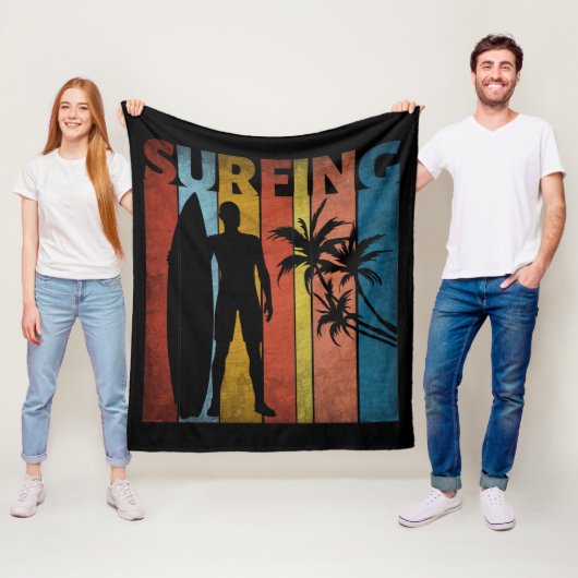 SURFING TROPICAL SUMMER FLEECEDECKE (Beispiel)