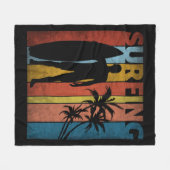 SURFING TROPICAL SUMMER FLEECEDECKE (Vorderseite (Horizontal))