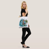 Surfing tropischer Dinosaurier Tasche (Am Model)