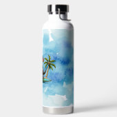 Surfing tropischer Dinosaurier Trinkflasche (links)