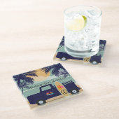 Surfing-Untersetzer Glasuntersetzer (Schrägansicht)