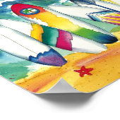 Surfing USA Print Poster (Ecke)
