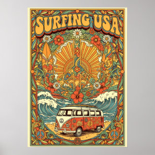 Surfing USA V02 Poster