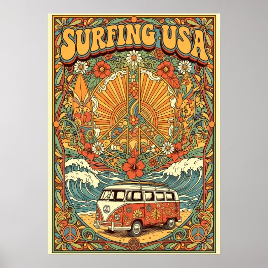 Surfing USA V02 Poster (Vorne)