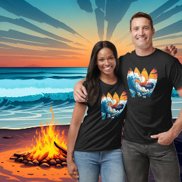 Surfing Waves Surfboards T-Shirt