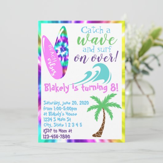 Surfjahr Einladung (Stehend Vorderseite)