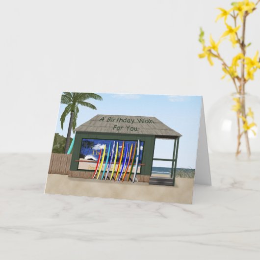 Surfjahr Karte (Gelbe Blume)