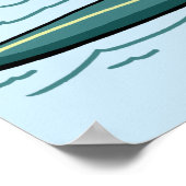 SURFKARTE Katze Niedliches CUSTOM TEXT Kinderzimme Poster (Ecke)