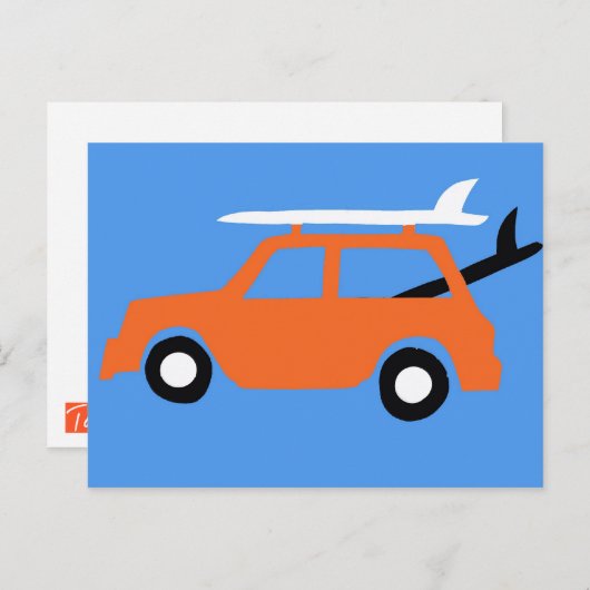 Surfkarte Postkarte (Vorne/Hinten)