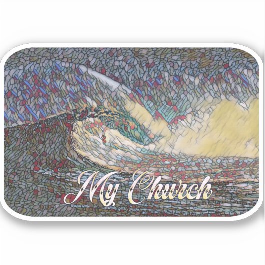 Surfkirche Aufkleber (Vorderseite)