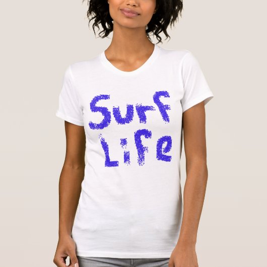 Surfleben sprühblau lackiert T-Shirt (Vorderseite)