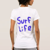 Surfleben sprühblau lackiert T-Shirt (Rückseite)