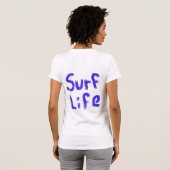 Surfleben sprühblau lackiert T-Shirt (Schwarz voll)